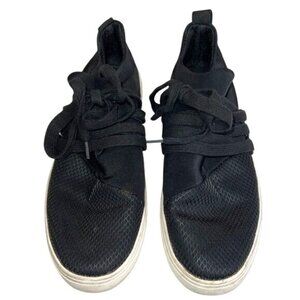 Steve Madden Lancer Black Sneakers Womens Size 8M Comfortable Casual Fabric Uppe